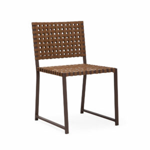 Cadeira Azaléa sem braço, elaborada com Fibra Sintética e Estrutura de Alumínio